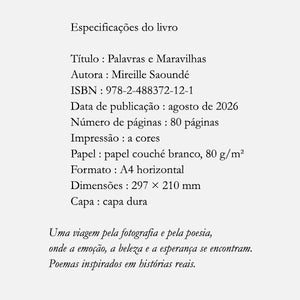 Especificações do livro