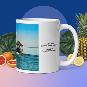 Mug Blanc Brillant - Départ au large - ESPOIR PHOTOS