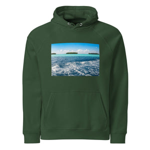 Sweat à capuche écologique unisexe - Vagues d’Évasion - ESPOIR PHOTOS