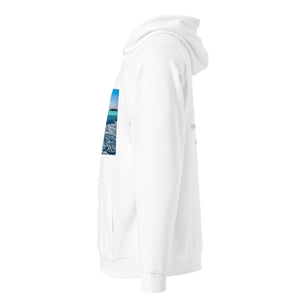 Sweat à capuche écologique unisexe - Vagues d’Évasion - ESPOIR PHOTOS