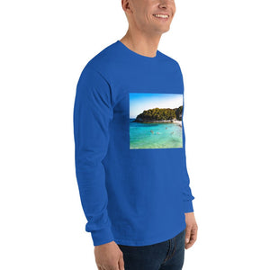 T-shirt à manches longues pour homme - Onde douce - ESPOIR PHOTOS