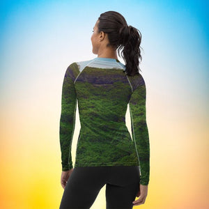 T-shirt de Compression pour Femme - L'Écho du Vert - ESPOIR PHOTOS